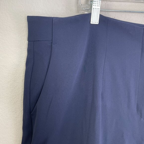 NEW Talbots Womens Plus 18W Navy Trousers Side Pockets Front Zip Closure Pants - Picture 2 of 9